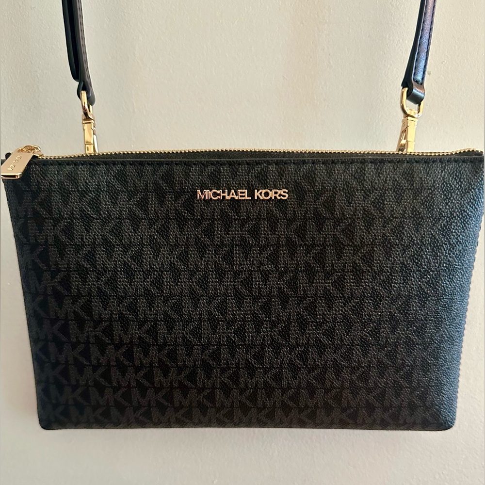 Michael Kors Black and Gold Logo Detail